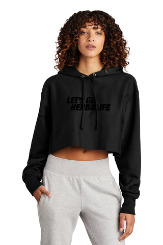 LETSGOH Cropped Fleece Hoodie